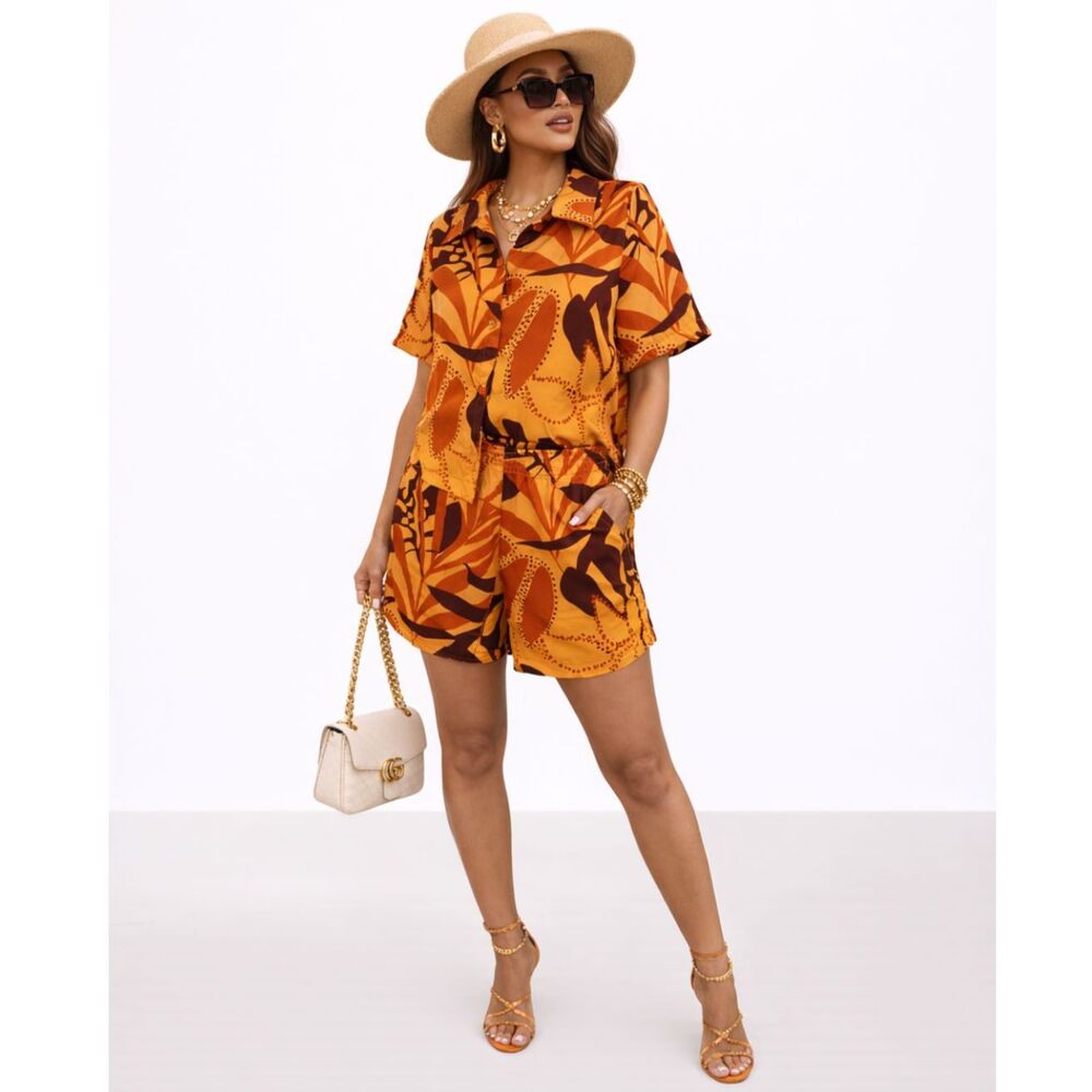 HOUSE OF HARLOW  1960 lounge Satin Leisure Short Set RICH  COLORS  sz Small
